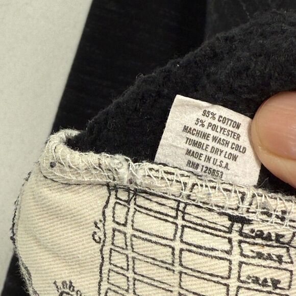 Taylor Stitch Sweater Men 40 / M Black Pocket Heavyweight Crewneck Heathered - Picture 7 of 11